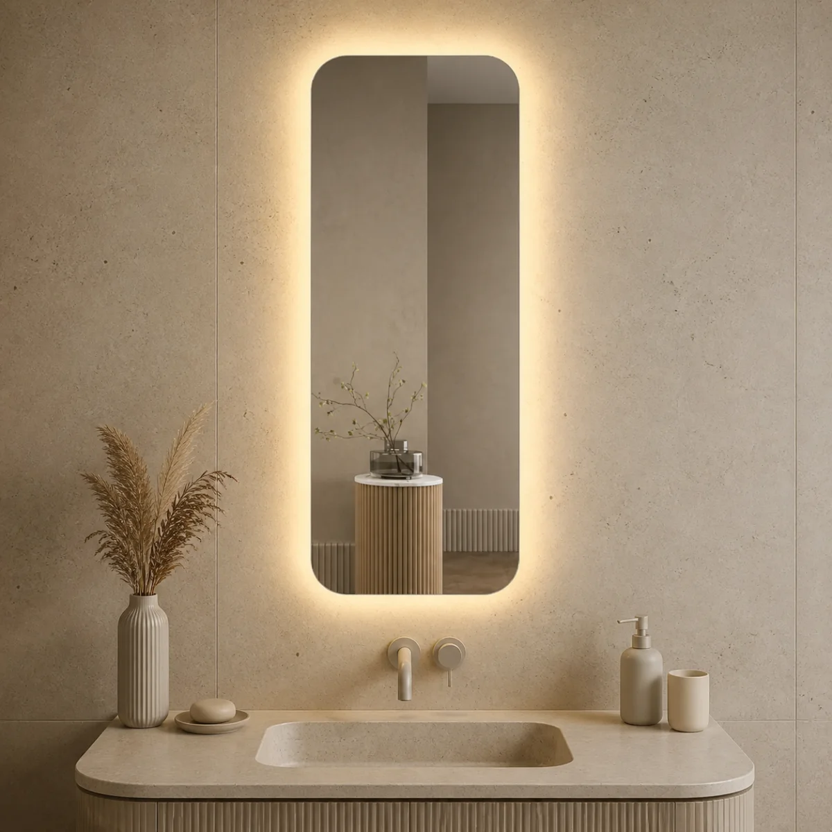 Прямоугольное зеркало KUVINO NF LED M